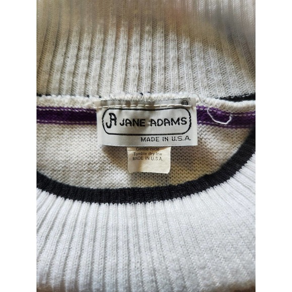 Vintage made in USA Jane Adams Sweater 3/4 Sleeve XL? SEE MEASUREMENTS - Picture 4 of 7